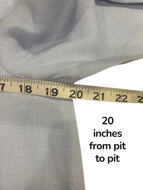 Massimo Dutti Linen Blend Blouse – Light Blue Minimalist Style - Picture 6 of 8